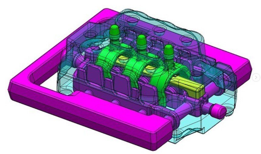 Atılım Model sitesinden alınan, plaka ve maça bileşenlerinin üç boyutlu CAD görseli